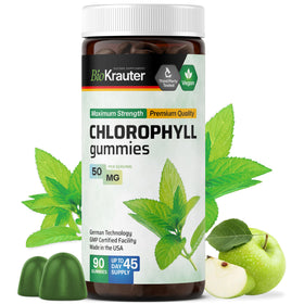 Pot de gummies de chlorophylle BIO KRAUTER vue de face