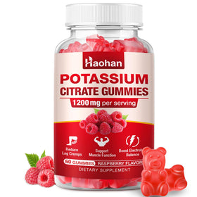 Pot de gummies de citrate de potassium Haohan 1200mg côté avant