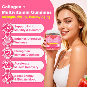 Pot de gummies de collagène Sijigood ouvert pour accès facile
