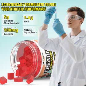 Pot de gummies de créatine HMB HEALOADING ouvert