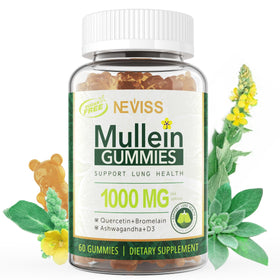 Pot de gummies de Mullein Bio NEVISS 1000mg, 60 gummies