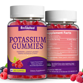 Pot de Gummies de Potassium SmildeHeal 1000mg vue de face