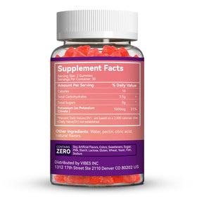 Pot de Gummies de Potassium SmildeHeal ouvert