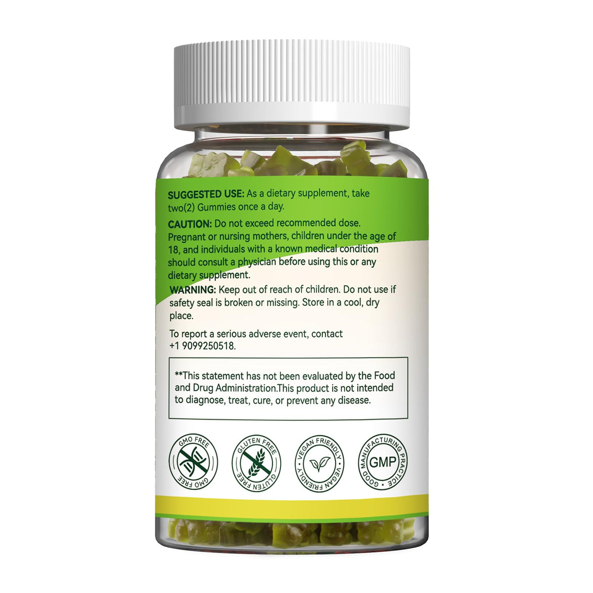 Pot de gummies de racine de valériane Agumoon avec étiquette