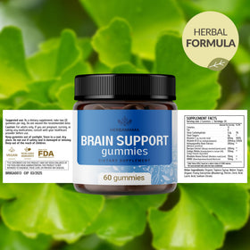 Pot de gummies HERBAMAMA ouvert avec gummies visibles