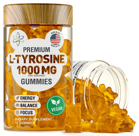 Pot de gummies L-Tyrosine BioVit avec 60 gummies végétaliens