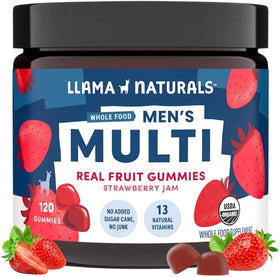 Pot de gummies Llama Naturals multivitamines pour hommes, 120 Ct