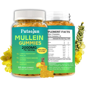 Pot de gummies Mullein Putaojun 2000MG 60ct vue de face
