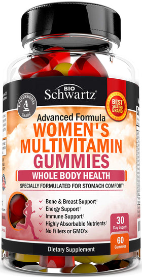 Pot de gummies multivitamines BioSchwartz pour femmes, 60 unités