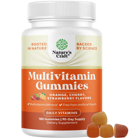 Pot de gummies multivitamines Natures Craft 180 comprimés