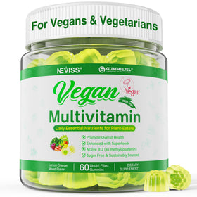 Pot de gummies multivitamines végétaliennes NEVISS 240g vue de face