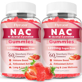 Pot de gummies NAC Flyrocer 120 comprimés saveur fraise