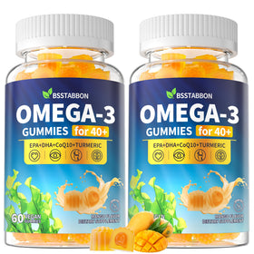 Pot de gummies Omega 3 végétales BSSTABBON 1280mg vue de face