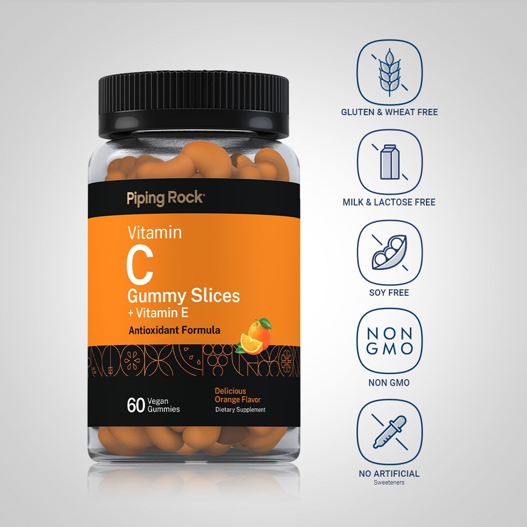Pot de gummies Piping Rock contenant 60 pièces
