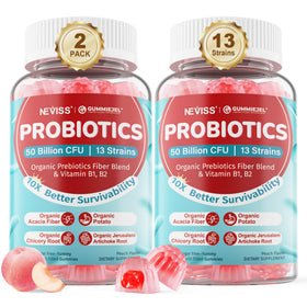 Pot de gummies prébiotiques et probiotiques NEVISS 120 pièces