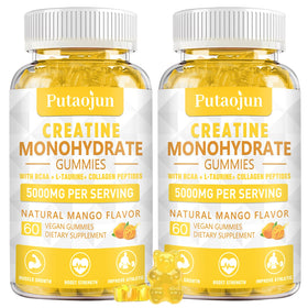 Pot de gummies Putaojun créatine monohydrate 5000mg, 120 gummies