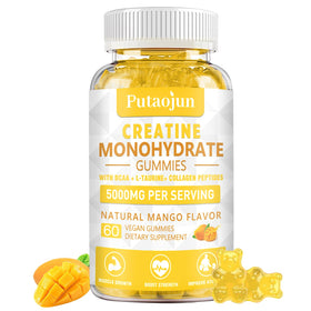 Pot de gummies Putaojun créatine monohydrate 5000mg vue de face