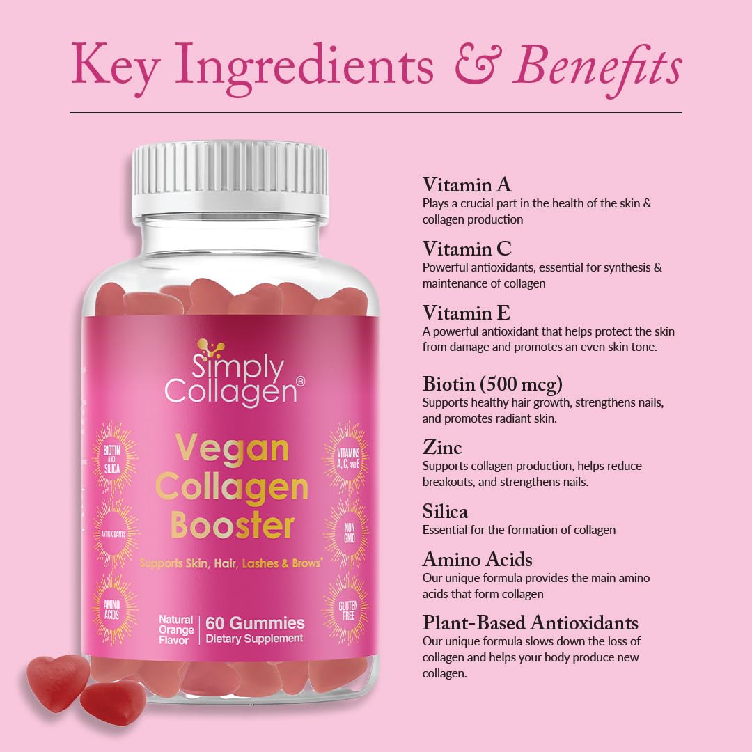Pot de gummies Simply Collagen ouvert montrant les gummies à l'intérieur