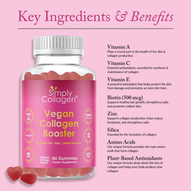 Pot de gummies Simply Collagen ouvert montrant les gummies à l'intérieur