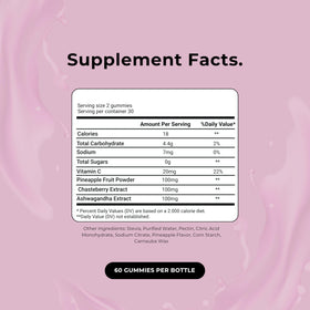 Pot de gummies Up&Down Équilibre Féminin ouvert