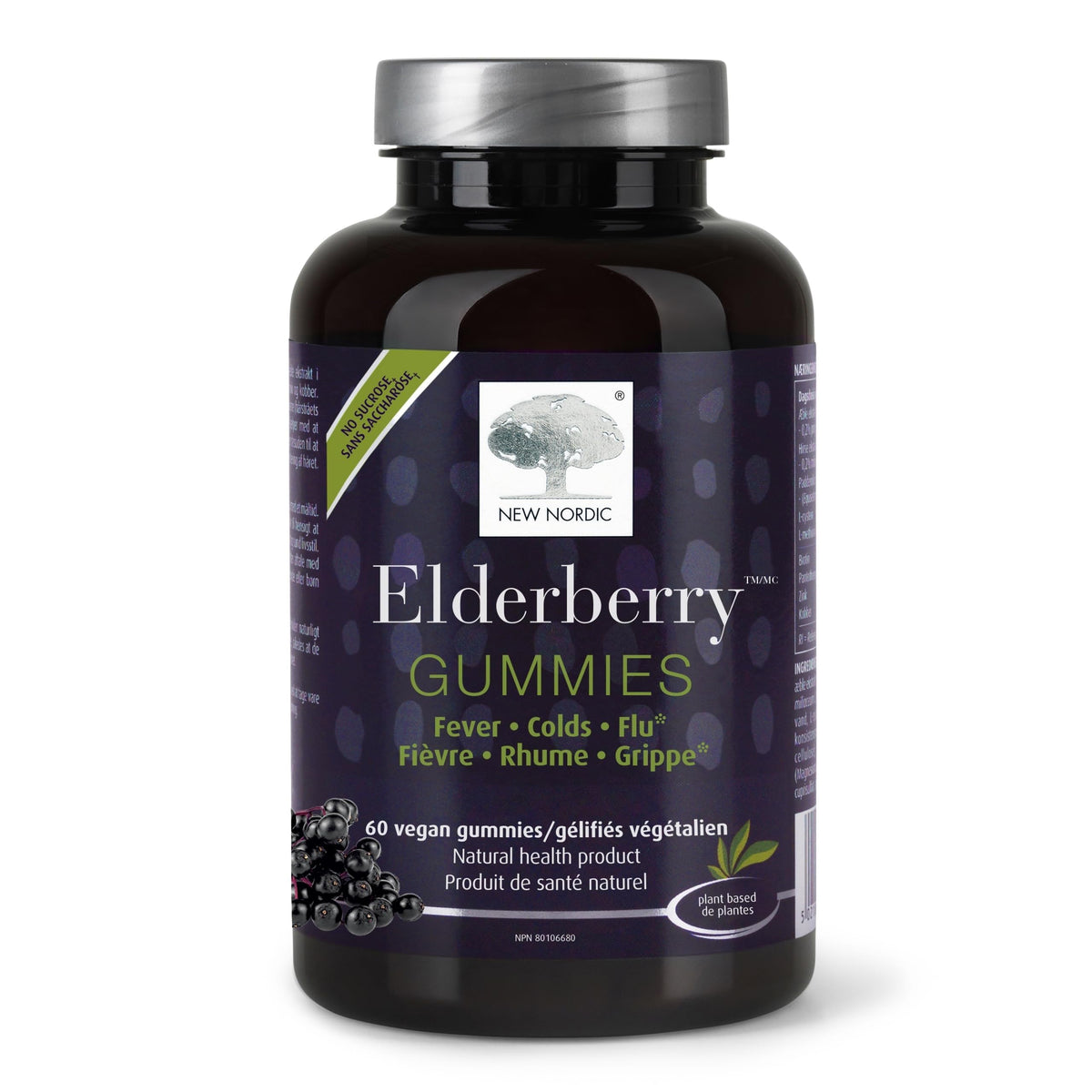 Pot de gummies végétales au sureau NEW NORDIC 60 unités