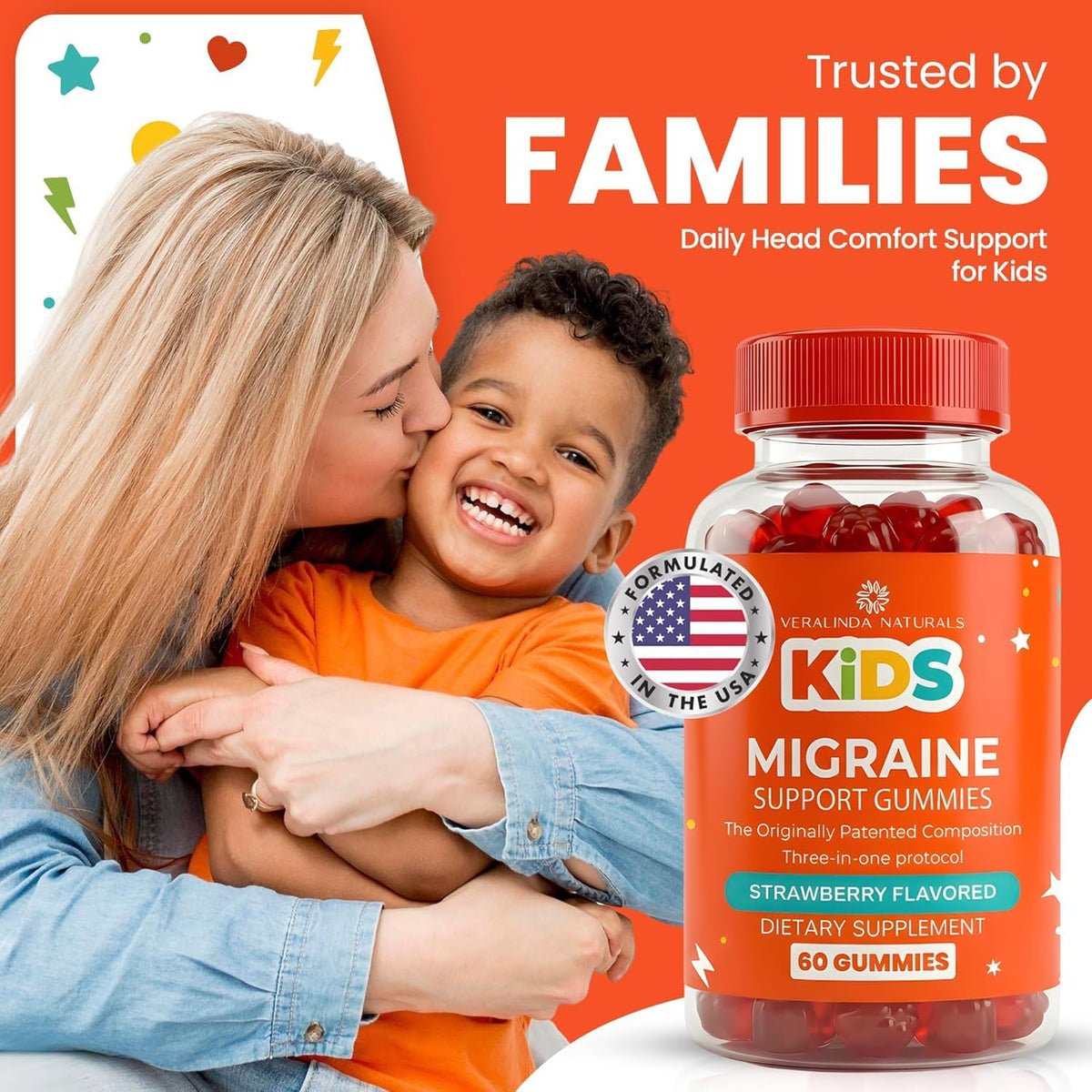 Pot de gummies Veralinda ouvert avec gummies visibles