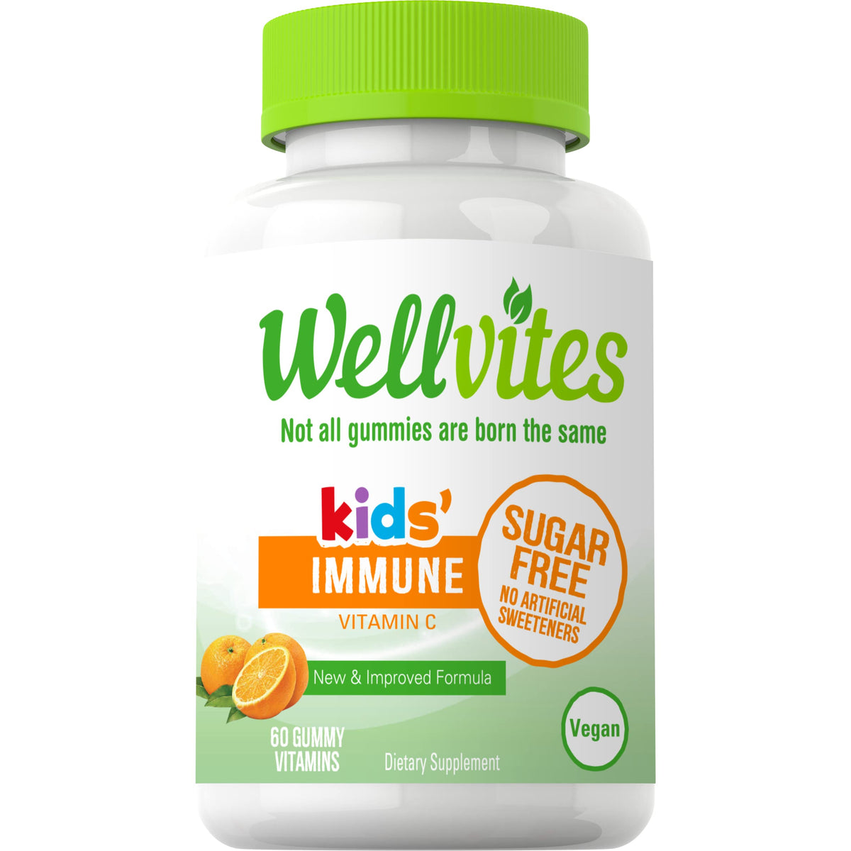 Pot de gummies Wellvites 60 gélifiés au goût d'orange