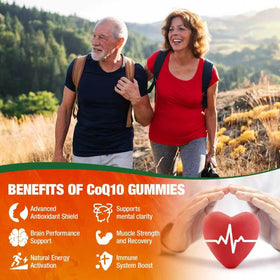 Pot de gummies Yidout CoQ10 ouvert avec gummies visibles