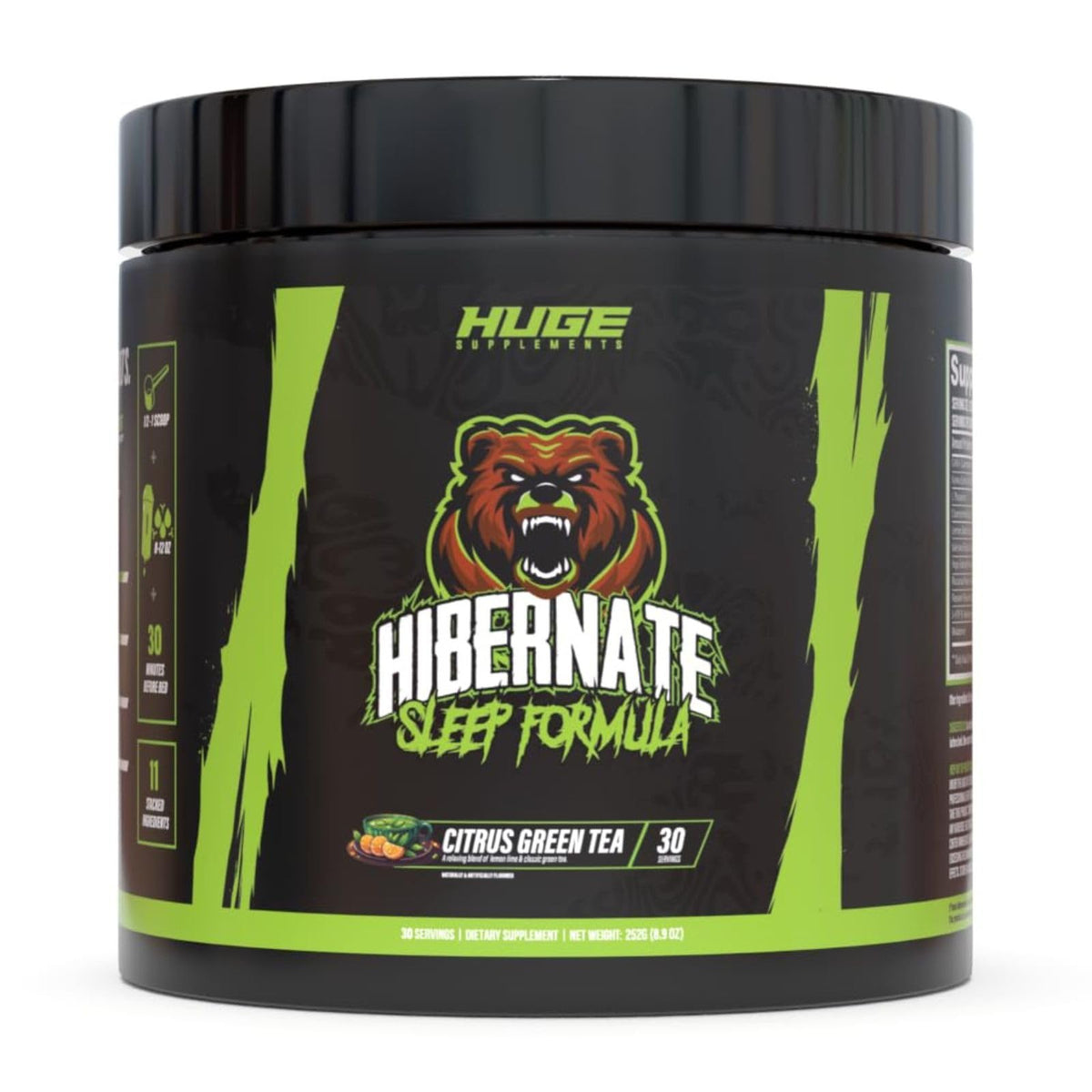Pot de Huge Supplements Hibernate Complément Alimentaire Sommeil 30 Portions