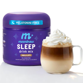 Pot de Mélange de Latte à la Vanille au Magnésium MoonBrew 440g vue de face