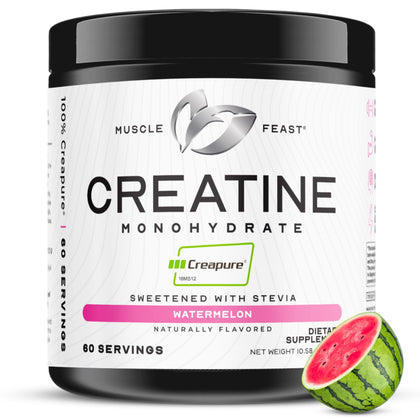 Pot de Muscle Feast Creapure Créatine Monohydrate 300g vue de face