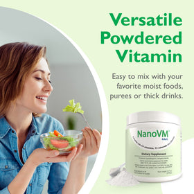 Pot de NanoVM Adult 275g sur une table en bois