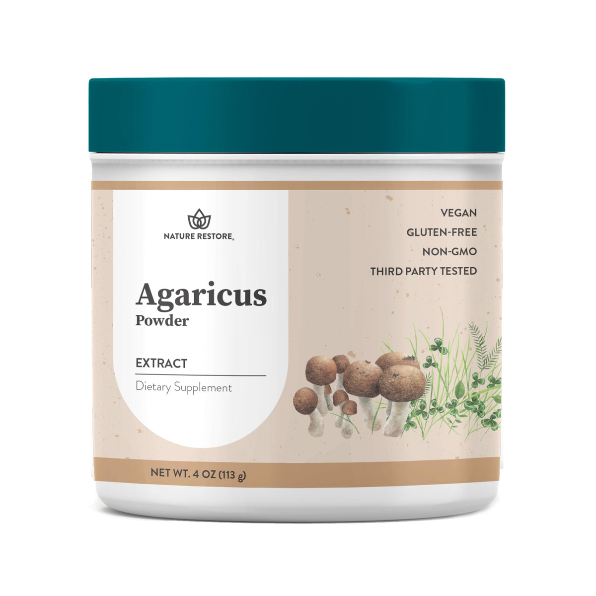 Pot de poudre d'Agaricus Blazei Murill Nature Restore, 168g
