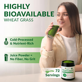 Pot de Poudre de Jus de Blé Bio Nautical Elements avec étiquette