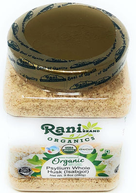 Pot de psyllium entier Rani sur une table en bois