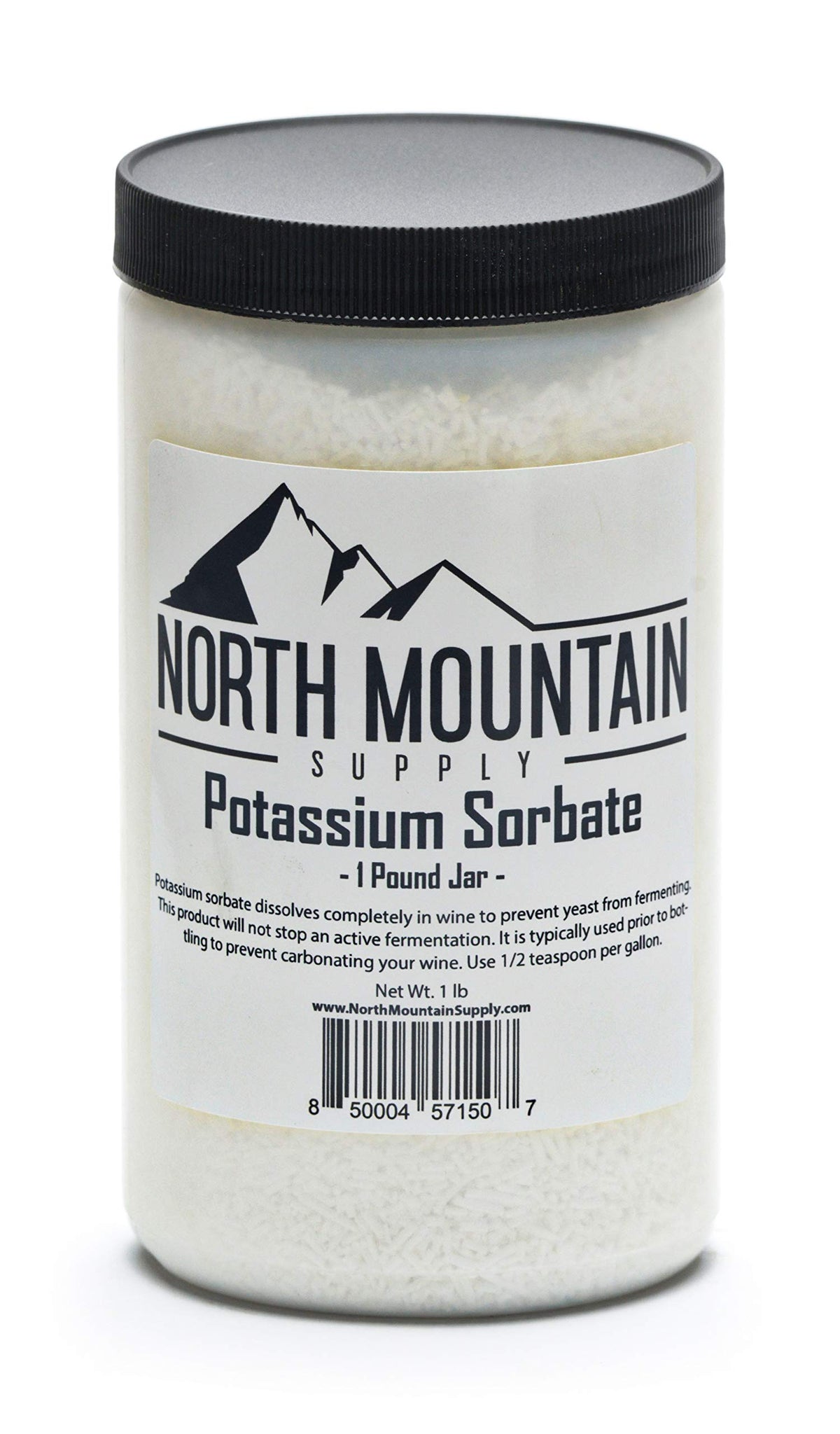 Pot de sorbate de potassium alimentaire de 540g vue de face