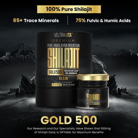 Pot de VeltraVita Résine de Shilajit avec couvercle