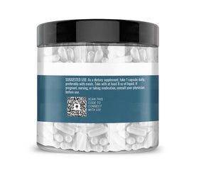Pot en plastique contenant les capsules de Niacinamide d'Earthborn Elements