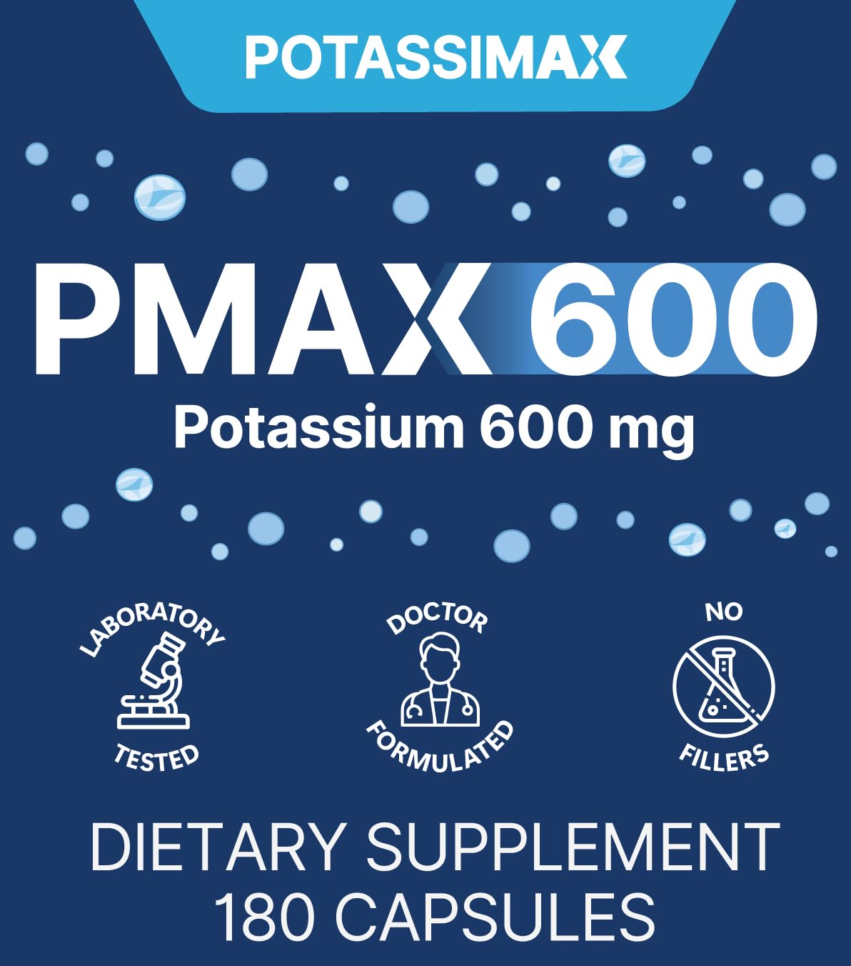 PotassiMax PMAX600 avec un cadre santé sur fond neutre