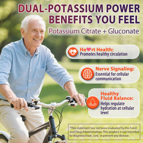 Potassium Citrate & Gluconate Gummies Nextdia sur une table en bois