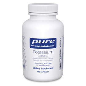 Potassium Citrate Pure Encapsulations 180 Capsules front view