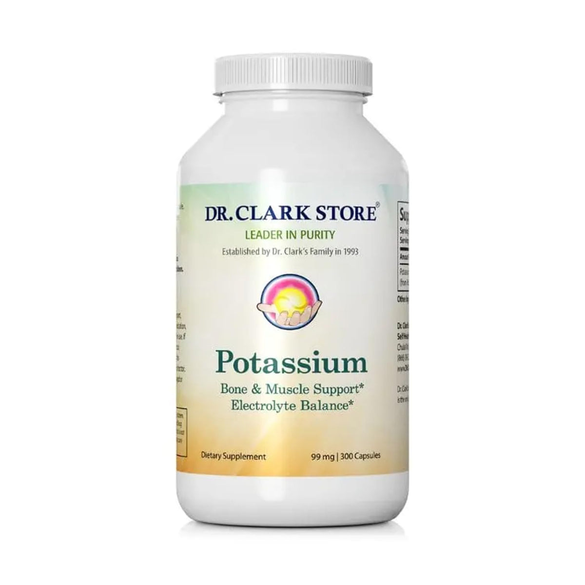 Potassium Dr Clark Store 99mg 300 capsules vue de face