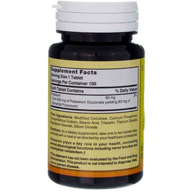 Potassium Gluconate Nature's Blend 500 mg 100 Tablettes - prise de vue latérale