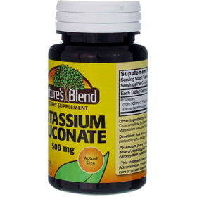 Potassium Gluconate Nature's Blend 500 mg 100 Tablettes - profil