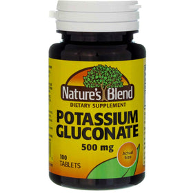 Potassium Gluconate Nature's Blend 500 mg 100 Tablettes - vue avant