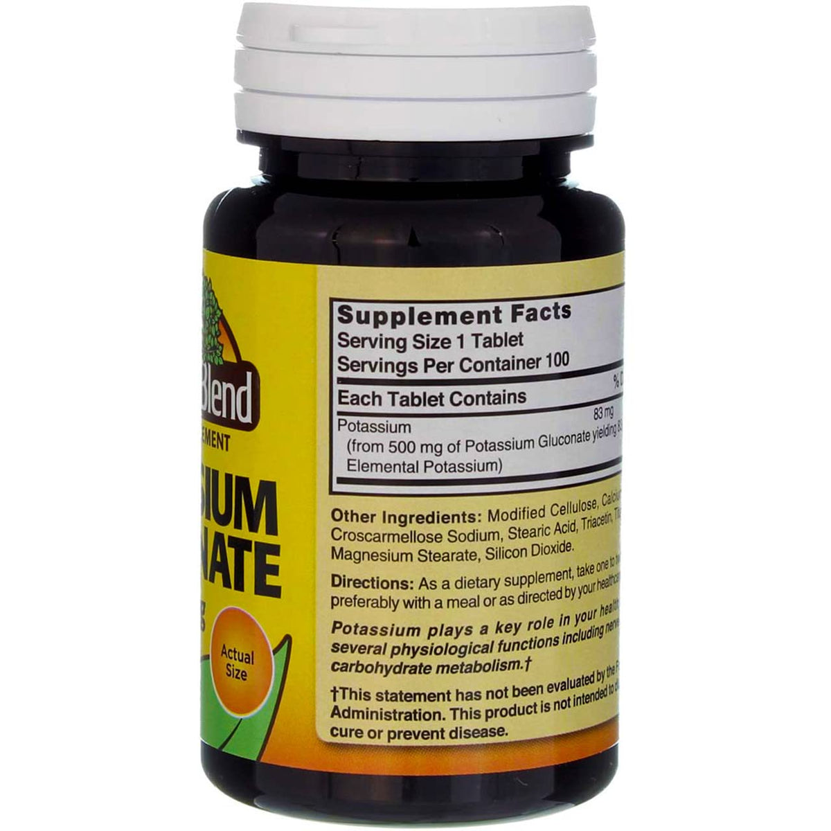Potassium Gluconate Nature's Blend 500 mg sur une table