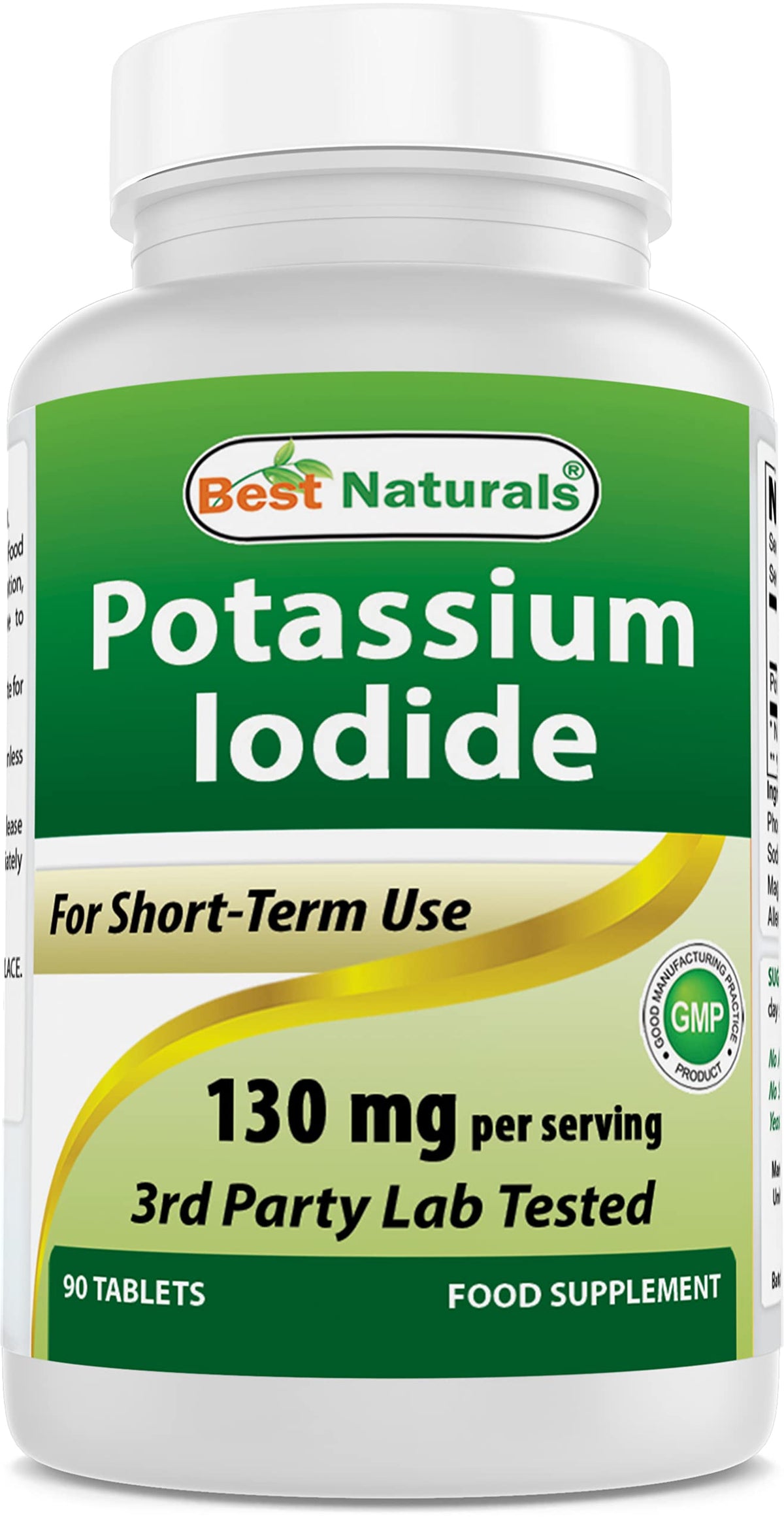 Potassium Iodide Best Naturals 130 mg 90 comprimés vue de face