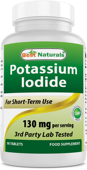 Potassium Iodide Best Naturals 130 mg 90 comprimés vue de face