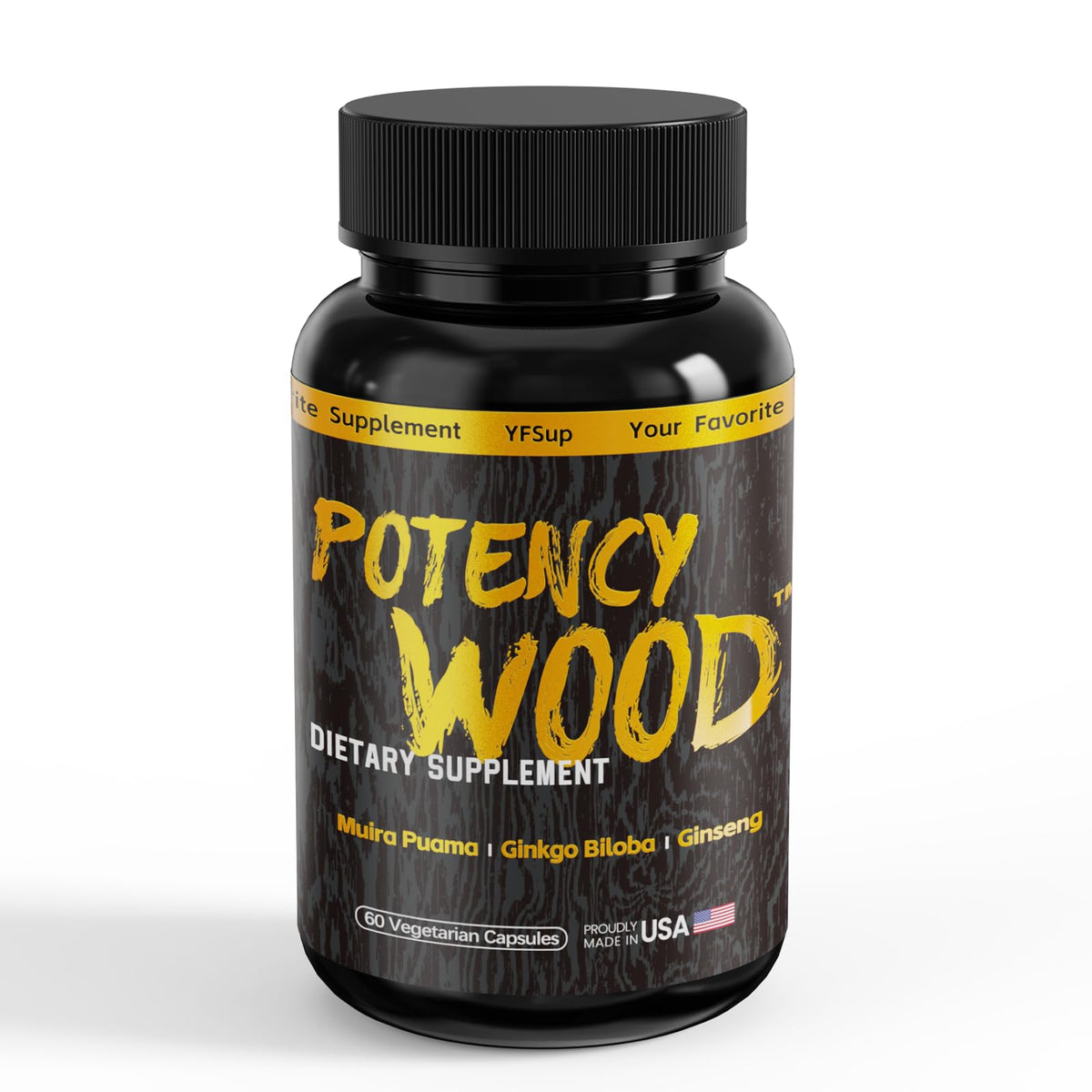 Potency Wood Ginseng 60 capsules vue avant