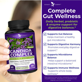 Potent Garden Complex Candida gélules sur fond blanc
